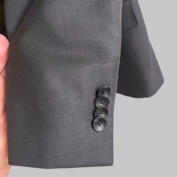 Vintage Hart Schaffner & Marx Dillards Mens Black Wool Blazer Lined Jacket USA - Picture 7 of 11